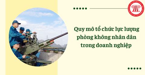 Quy mô tổ chức lực lượng phòng không nhân dân trong doanh nghiệp từ ngày 01/7/2025
