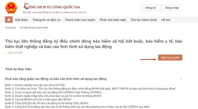 Hướng dẫn chi tiết cách nộp báo cáo tình hình sử dụng lao động cuối năm 2026 trên cổng Dịch vụ công Quốc gia dichvucong.gov.vn