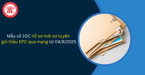Tải mẫu số 10C hồ sơ mời sơ tuyển gói thầu EPC qua mạng từ 04/8/2025? Mẫu số 10C để lập E-HSMST mới nhất theo Thông tư 79/2025