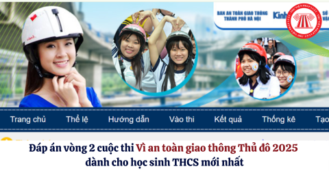 Đáp án vòng 2 cuộc thi Vì an toàn giao thông Thủ đô 2025 dành cho học sinh THCS mới nhất
