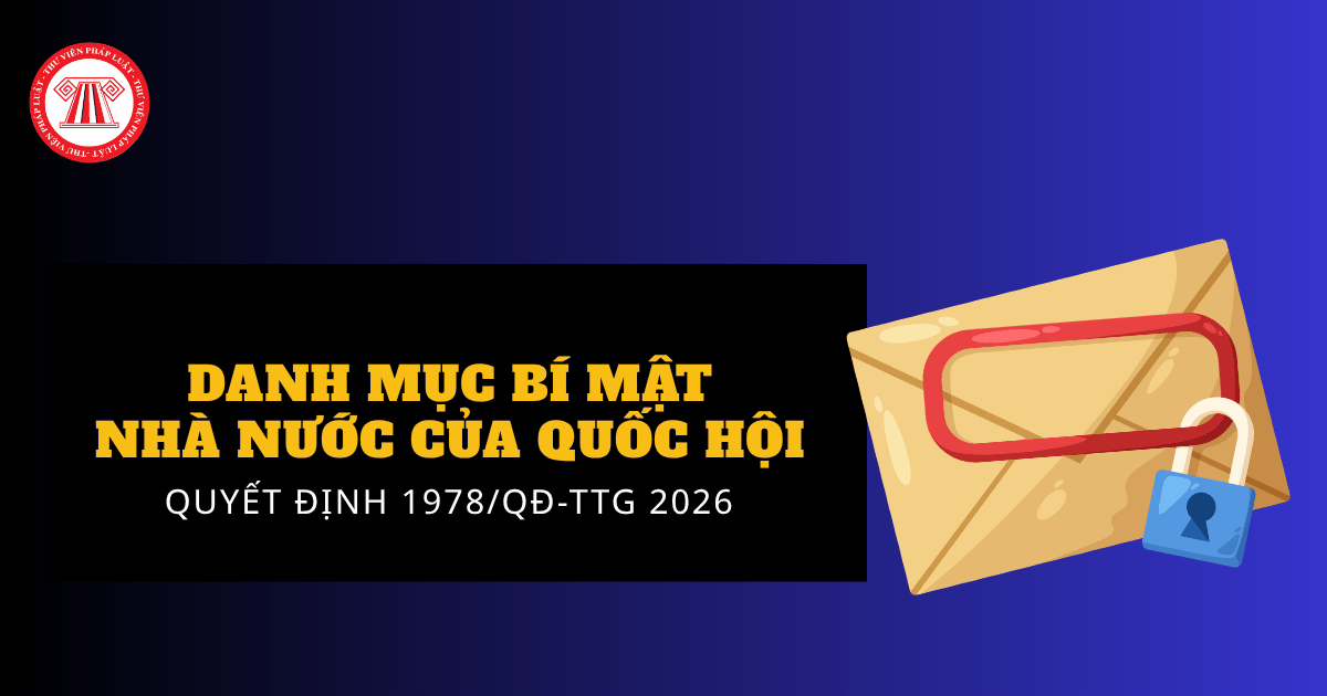 Danh mục bí mật nhà nước của Quốc hội theo Quyết định 1978 QĐ TTg năm 2026 ra sao?
