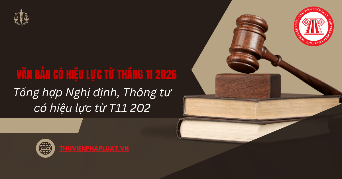 Các văn bản có hiệu lực từ tháng 11 năm 2026? Tổng hợp Nghị định, Thông tư có hiệu lực từ T11 2026?