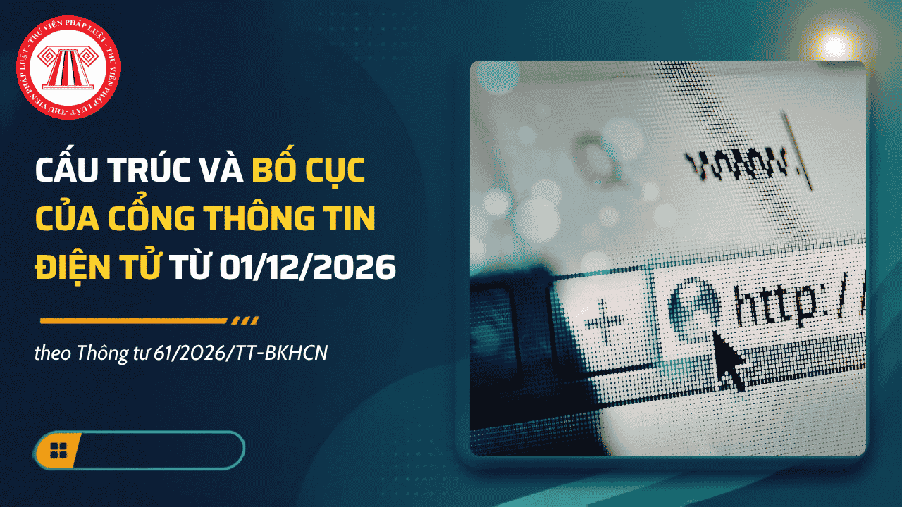 Cấu trúc và bố cục của cổng thông tin điện tử từ 01/12/2026 theo Thông tư 61/2026/TT-BKHCN ra sao?