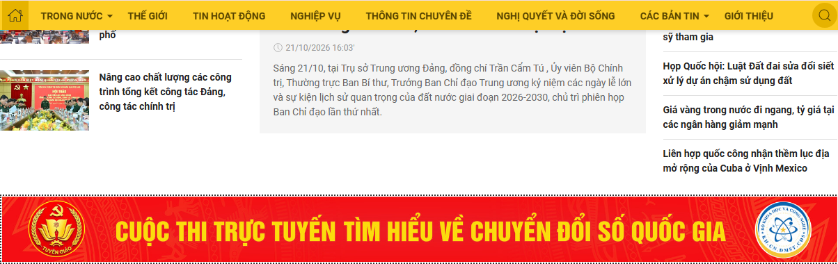 Hướng dẫn vào thi Cuộc thi Tìm hiểu về chuyển đổi số quốc gia 2026 trực tuyến