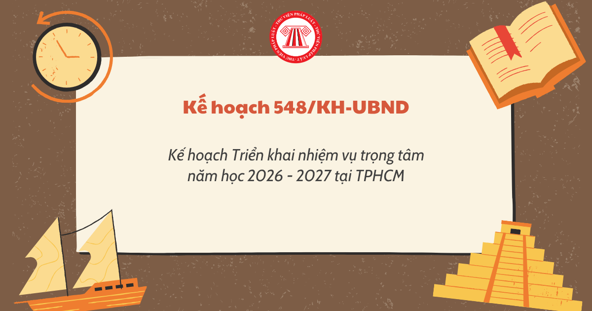 Triển khai nhiệm vụ trọng tâm năm học 2026 - 2027 tại TPHCM theo Kế hoạch 548 KH UBND ra sao?