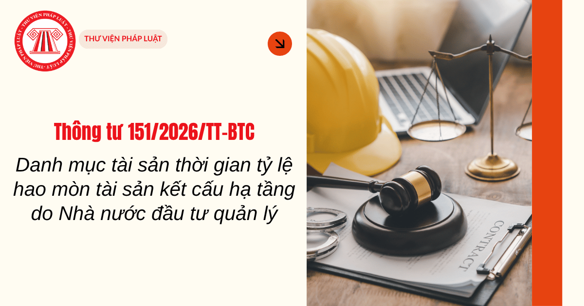 PHỤ LỤC I  TT 151 2026 TT BTC Danh mục tài sản thời gian tỷ lệ hao mòn tài sản kết cấu hạ tầng ra sao?