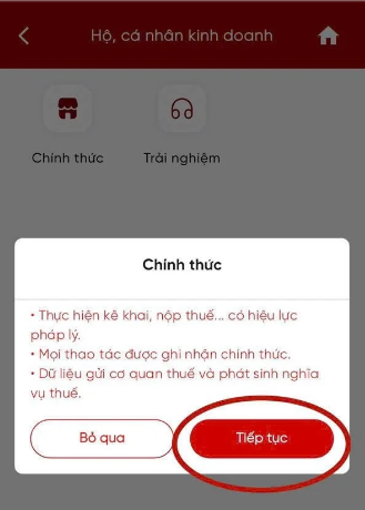 Hướng dẫn thông báo số tài khoản hộ kinh doanh trên eTax Mobile