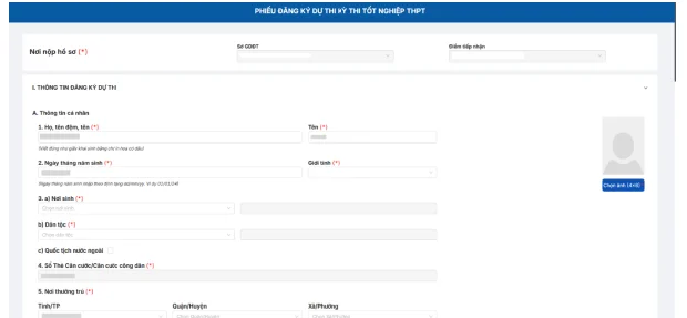 Quy trình đăng ký thi tốt nghiệp THPT 2026