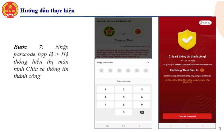 xác thực sinh trắc học khi đăng ký hóa đơn điện tử trên eTax Mobile