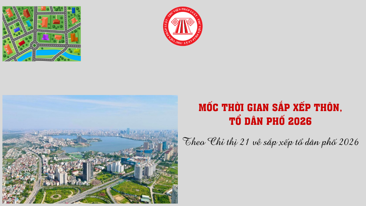 Mốc thời gian sắp xếp thôn, tổ dân phố