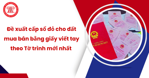 Đề xuất cấp sổ đỏ cho đất mua bán bằng giấy viết tay theo Tờ trình mới nhất của Bộ Nông nghiệp và Môi trường