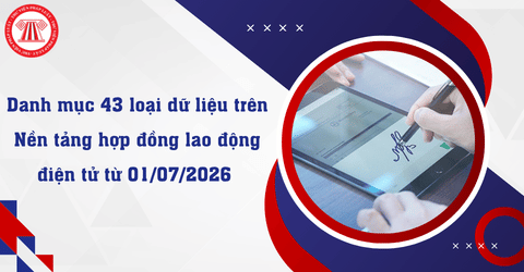 Danh mục 43 loại dữ liệu trên Nền tảng hợp đồng lao động điện tử từ 01/07/2026