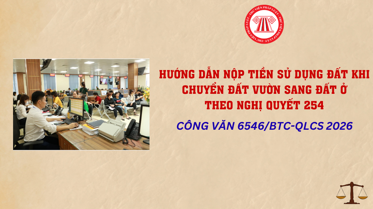 Hướng dẫn nộp tiền sử dụng đất khi chuyển đất vườn sang đất ở
