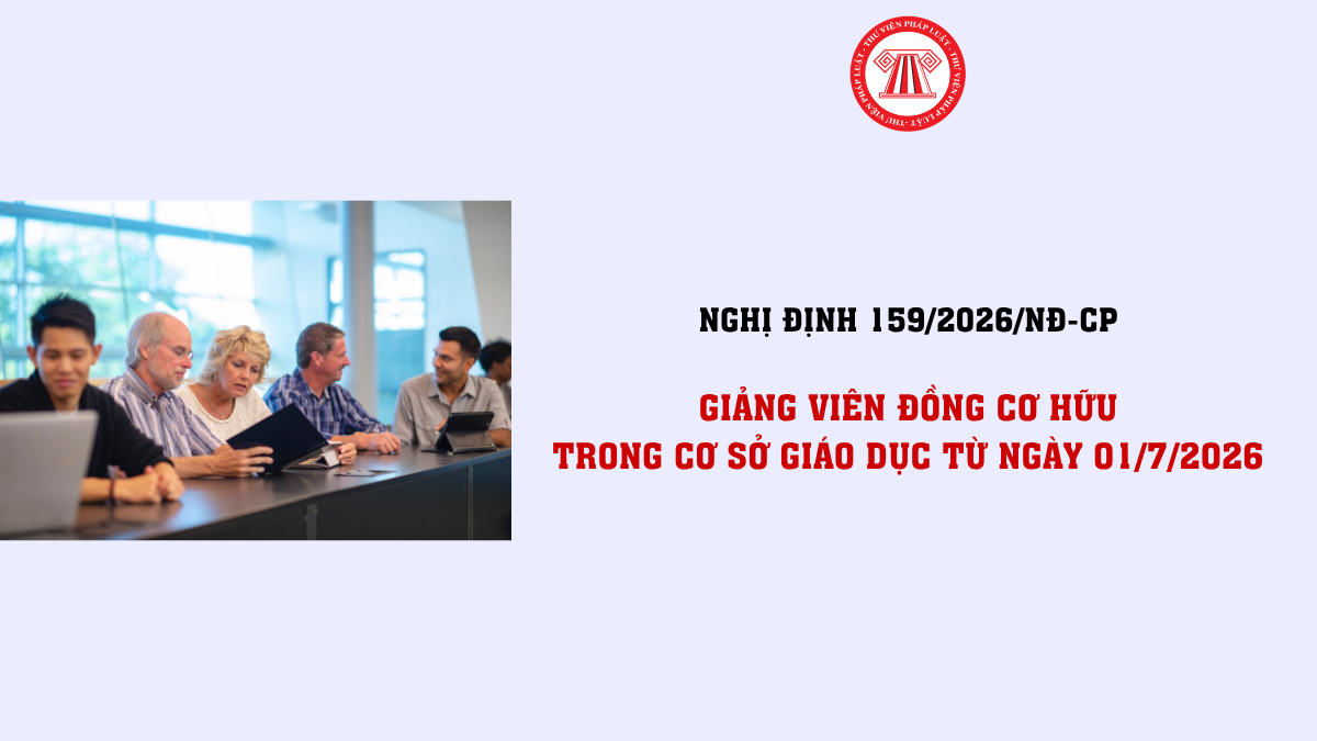 Nghị định 159 2026 NĐ CP về giảng viên đồng cơ hữu trong cơ sở giáo dục mới nhất 2026