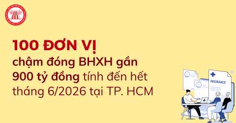 Tra cứu Danh sách 100 đơn vị tại TP. HCM chậm đóng BHXH gần 900 tỷ đồng tính đến hết tháng 6/2026