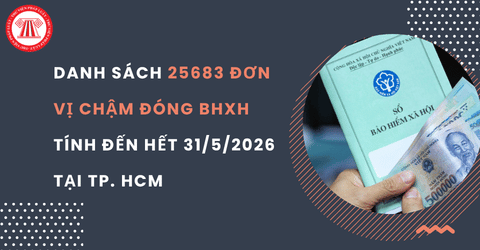 Danh sách 25683 đơn vị chậm đóng BHXH từ 03 tháng tính đến hết 31/5/2026 tại TP. HCM theo cập nhật mới nhất?