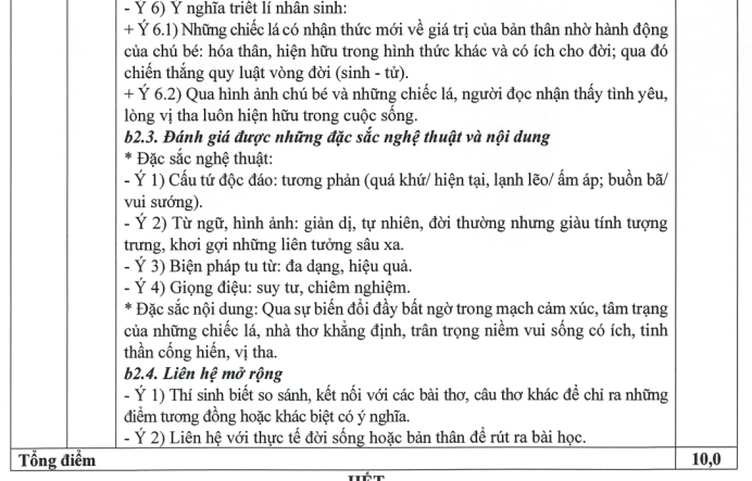 TOÀN BỘ Đáp án đề Văn THPT 2026 CHÍNH THỨC của Bộ GDĐT công bố MỚI NHẤT 2026?