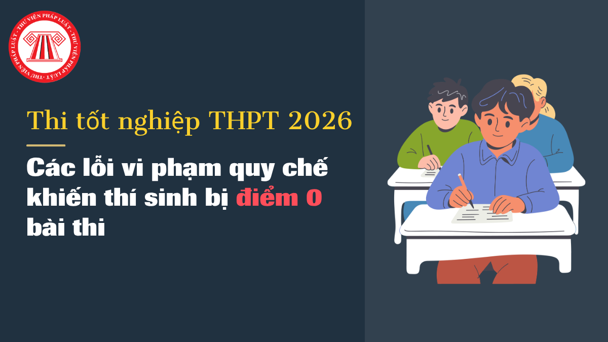 Thi tốt nghiệp THPT 2026: Các lỗi vi phạm quy chế khiến thí sinh bị điểm 0 bài thi