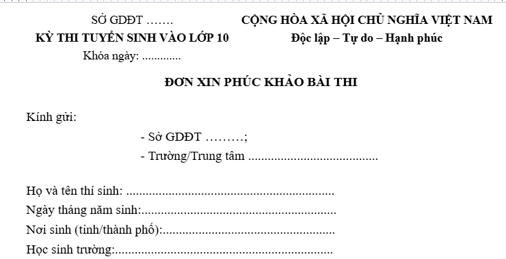 Điểm thi vào 10 Hà Nội 2026