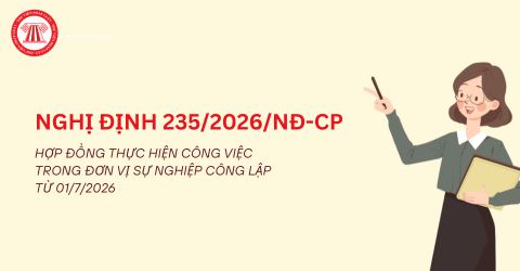 Nghị định 235/2026/NĐ-CP về hợp đồng thực hiện công việc trong đơn vị sự nghiệp công lập từ 01/7/2026