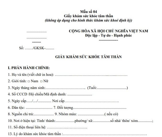 khám tâm thần