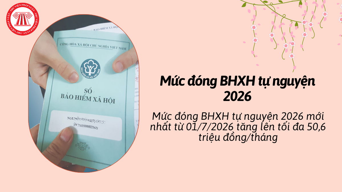 Mức đóng BHXH tự nguyện 2026 mới nhất từ 01/7/2026 tăng lên tối đa 50,6 triệu đồng/tháng