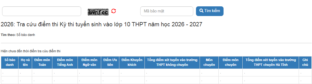 Cách tính điểm thi vào 10 Hà Tĩnh 2026 2027 chi tiết? Tra cứu điểm thi vào 10 Hà Tĩnh 2026 2027 thế nào?