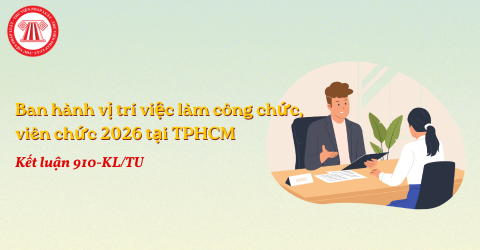 Kết luận 910-KL/TU: ban hành vị trí việc làm công chức, viên chức 2026 tại TPHCM