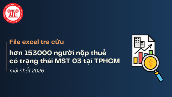 File excel tra cứu hơn 153000 người nộp thuế có trạng thái MST 03 tại TPHCM mới nhất 2026