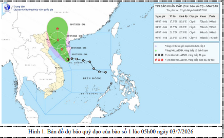 Tin Bão nhiệt đới maysak (bão số 1) mới nhất ngày 03/7/2026? Dự báo diễn biến bão số 1 maysak 24 đến 72 giờ tới?