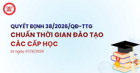 MỚI: Chuẩn thời gian đào tạo các cấp học từ ngày 07/9/2026 theo Quyết định 38 2026 QĐ TTg