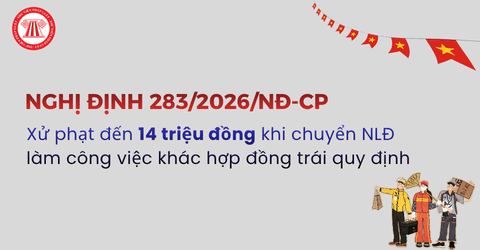 Xử phạt đến 14 triệu đồng khi chuyển NLĐ làm công việc khác hợp đồng trái quy định theo Nghị định 283/2026/NĐ-CP