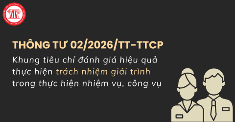 TOÀN VĂN Thông tư 02/2026/TT-TTCP về Khung tiêu chí đánh giá hiệu quả thực hiện trách nhiệm giải trình trong thực hiện nhiệm vụ, công vụ