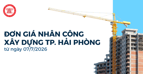 Bảng tra cứu đơn giá nhân công xây dựng Hải Phòng mới nhất từ ngày 07/7/2026 theo Công văn 7546?