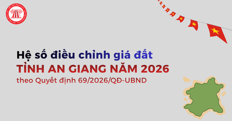 Hệ số điều chỉnh giá đất tỉnh An Giang năm 2026 theo Quyết định 69/2026/QĐ-UBND chi tiết ra sao?