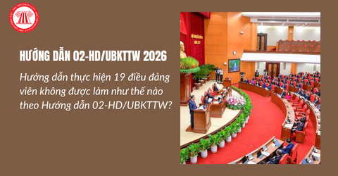 Hướng dẫn thực hiện 19 điều đảng viên không được làm như thế nào theo Hướng dẫn 02-HD/UBKTTW năm 2026?