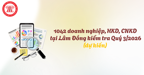 File 1042 doanh nghiệp, hộ kinh doanh, cá nhân kinh doanh tại Lâm Đồng kiểm tra Quý 3 năm 2026 (dự kiến)