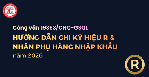 Hướng dẫn ghi ký hiệu R và nhãn phụ hàng nhập khẩu theo Công văn 19363/CHQ-GSQL chi tiết ra sao?