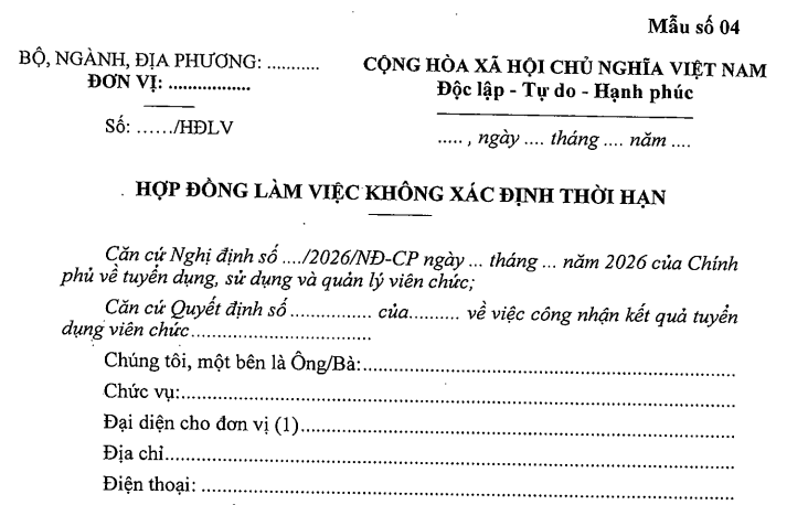 PHỤ LỤC Nghị định 259 2026 NĐ CP Tuyển dụng, sử dụng, quản lý viên chức mới nhất 2026