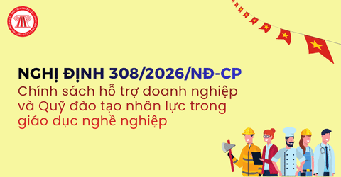 Nghị định 308 2026 NĐ CP về chính sách hỗ trợ doanh nghiệp và Quỹ đào tạo nhân lực của doanh nghiệp trong giáo dục nghề nghiệp thế nào?