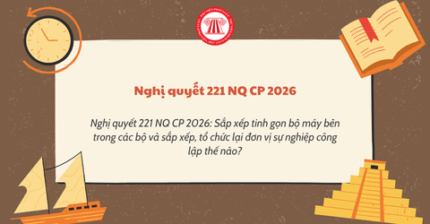 Nghị quyết 221 NQ CP 2026 Sắp xếp tinh gọn bộ máy bên trong các bộ và sắp xếp, tổ chức lại đơn vị sự nghiệp công lập thế nào?
