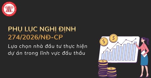 TẢI Phụ lục Nghị định 274/2026/NĐ-CP hướng dẫn lựa chọn nhà đầu tư thực hiện dự án trong lĩnh vực đấu thầu