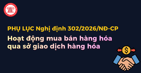 Phụ lục Nghị định 302 2026 NĐ CP về mua bán hàng hóa qua sở giao dịch hàng hóa chi tiết?