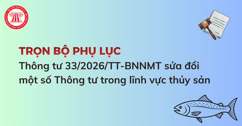 Trọn bộ Phụ lục Thông tư 33/2026/TT-BNNMT sửa đổi một số Thông tư trong lĩnh vực thủy sản chi tiết?