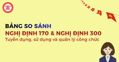 Bảng so sánh Nghị định 170 và Nghị định 300 về tuyển dụng, sử dụng và quản lý công chức năm 2026 chi tiết?