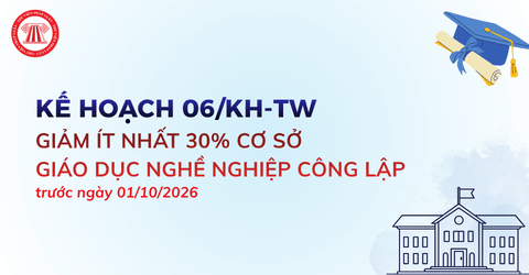 Kế hoạch 06: Giảm ít nhất 30% trường trung cấp, cao đẳng và trung tâm giáo dục nghề nghiệp trước ngày 01/10/2026 đúng không?