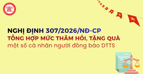 Mức thăm hỏi, tặng quà cho cá nhân người đồng bào dân tộc thiểu số theo Nghị định 307 2026 NĐ CP là bao nhiêu?