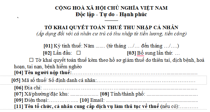 Tờ khai quyết toán thuế TNCN mẫu 02/QTT-TNCN TT89 2026 TT BTC file word? Cách điền Mẫu 02/QTT-TNCN TT89?