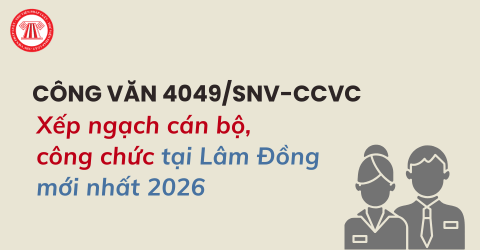 Đã có Công văn 4049/SNV-CCVC năm 2026 về xếp ngạch cán bộ công chức tại Lâm Đồng