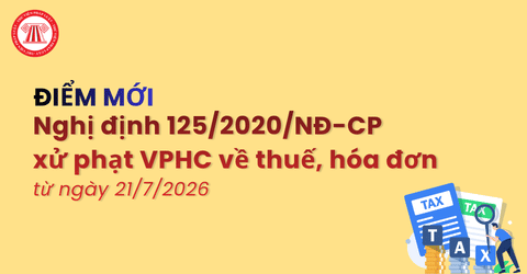 Điểm mới Nghị định 125 xử phạt VPHC về thuế, hóa đơn từ ngày 21/7/2026 chi tiết ra sao? 